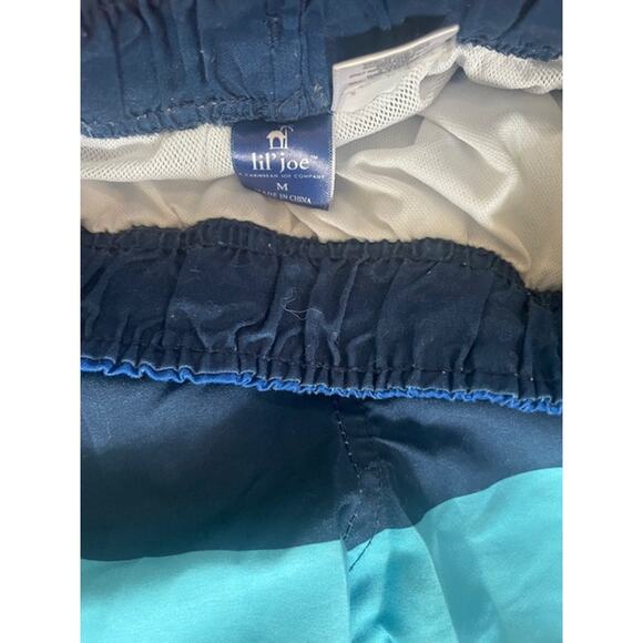 Lil’ Joe Youth Boys Swim Trunks Size M – Blue Ombre Striped Board Shorts - Picture 3 of 3